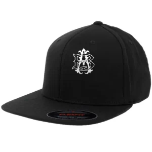 Anvil Boxing flat brim Flexfit cap in Black with the Anvil crest on the front