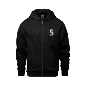 Anvil Boxing Surfer full-zip hoodie in Black, front view