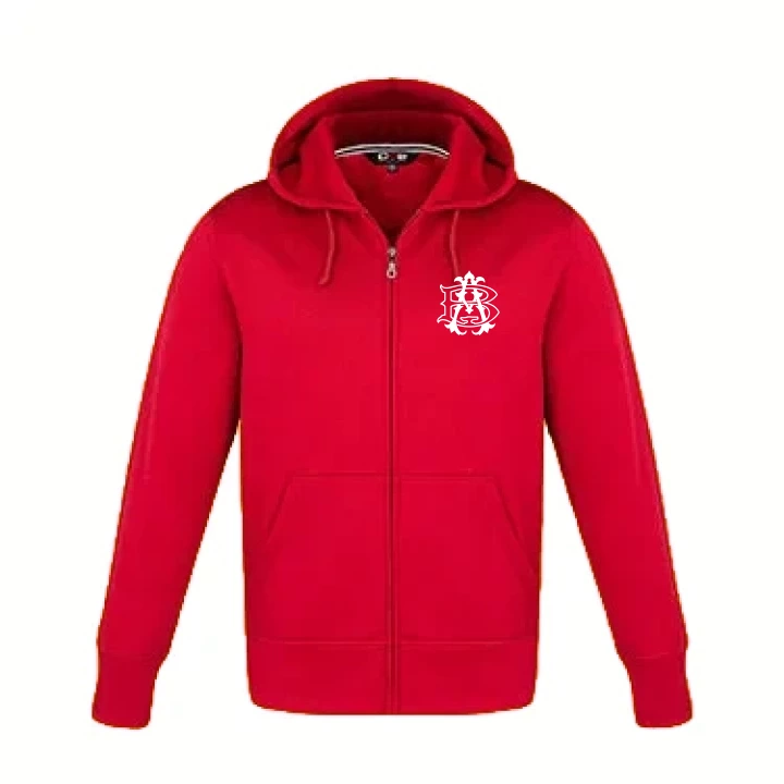 Anvil Boxing Cypress Creek full-zip hoodie in Red, front view