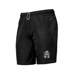 Anvil Boxing mesh athletic shorts in Black, front view