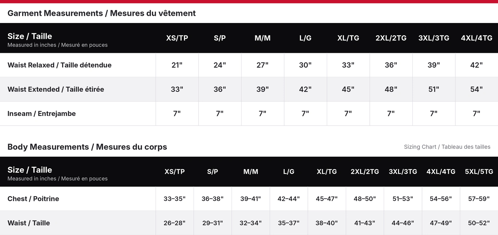 Adult Pullover Hooded Sweatshirt size chart